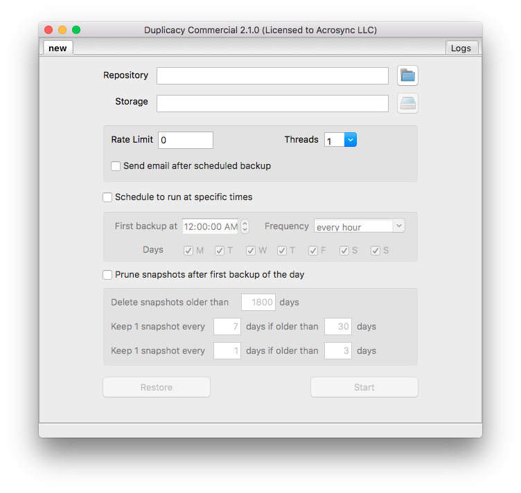 duplicacy hash option